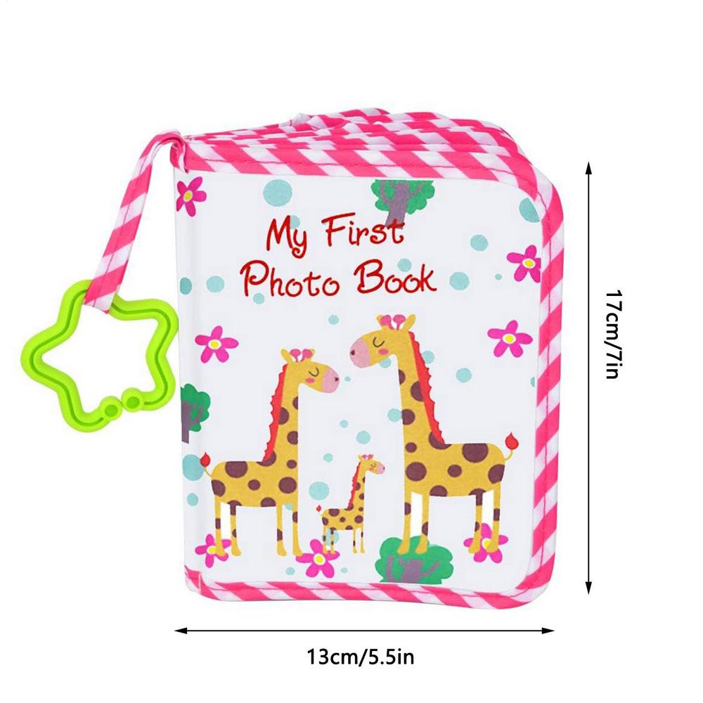 Soft Cloth Baby Photo Album Toddler Growth Journal Scrapbook NewbornKeepsake Gift Parents Kids Family Green