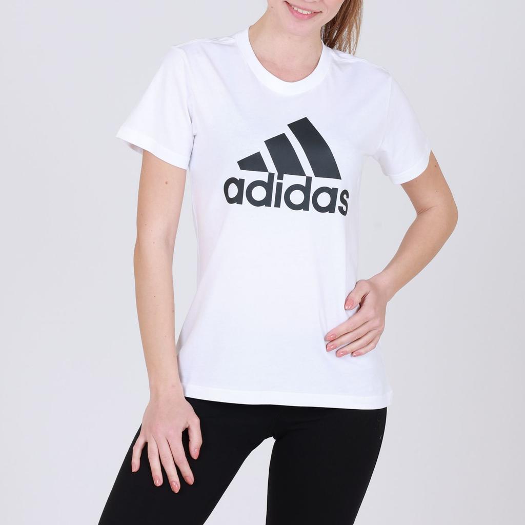 Adidas Casual Sports Letter Print Short Sleeve T-Shirt Women Tops White GL0649