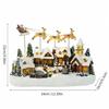Resin Luminous Christmas Music House LED Lighted Christmas Flying Reindeer  Musical Holiday Decor