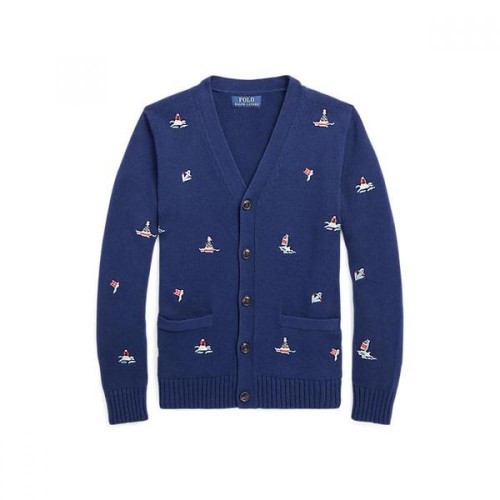 

Polo Kids Boys Nautical Cotton V Neck Cardigan 8 18yrs Cwposwey6820371410 S