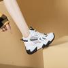 New Heightened Thick-soled Versatile Breathable Casual Shoes Wedge Heel Lace-up High-top Sandals Mesh Shoes Women's Shoes