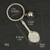 Sports Fan Keychain Tennis and Racket Charm Tennis Accessory Tennis Keyring Alloy Texture Suitable for Everyday Use