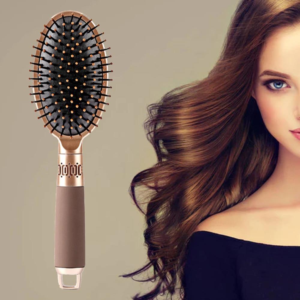Oval Shape Hair Styling Comb Gasbag Cushion Oval Hair Comb Detangling Brush Home Use