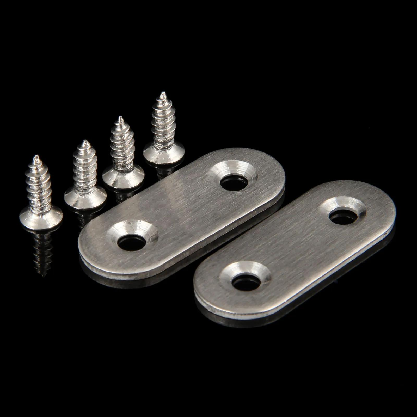 

2 шт. Кутові кронштейни з нержавіючої сталі Плоский прямий кронштейн Ремонт пластин Ремонт Фіксація З’єднання для захисту кутів меблів