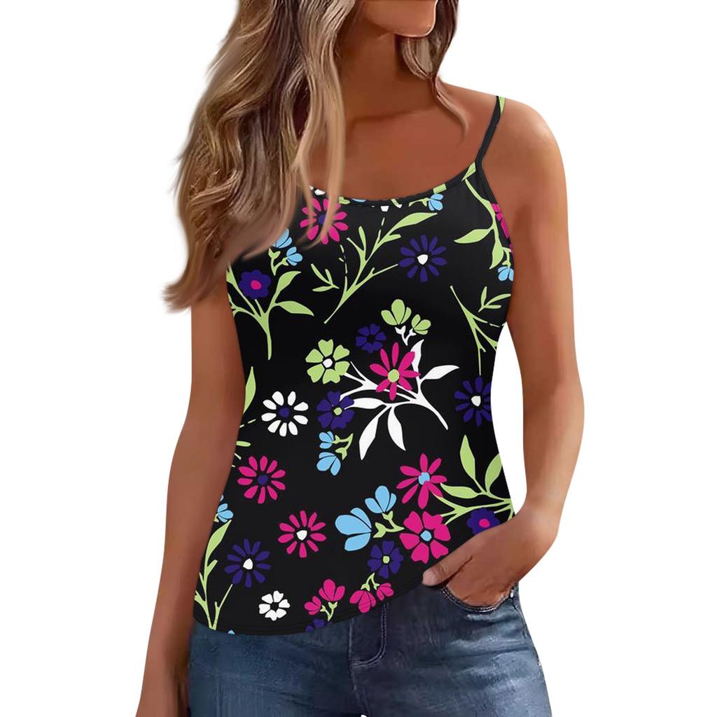 Women's Low-necked Sleeveless Vest U-neck T-shirt Suspenders