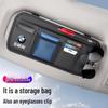 BMW Sun Visor Glasses Clip & Storage Bag for 1, 3, 5, 6, 7 Series, X1, X3, X4, X5, X6