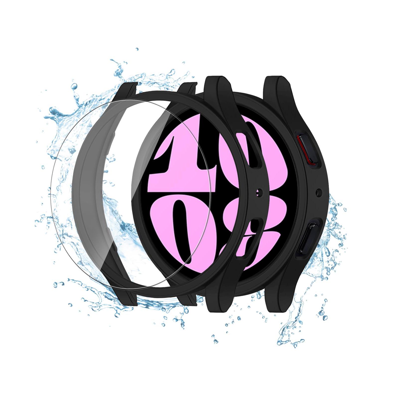 

Glass+Case for Samsung Galaxy Watch 6 40mm 44mm Accessories PC Frame Protective Bumper galaxy Watch 6 Classic 43mm 47mm Cover Watch 6 Classic 47mm чорний