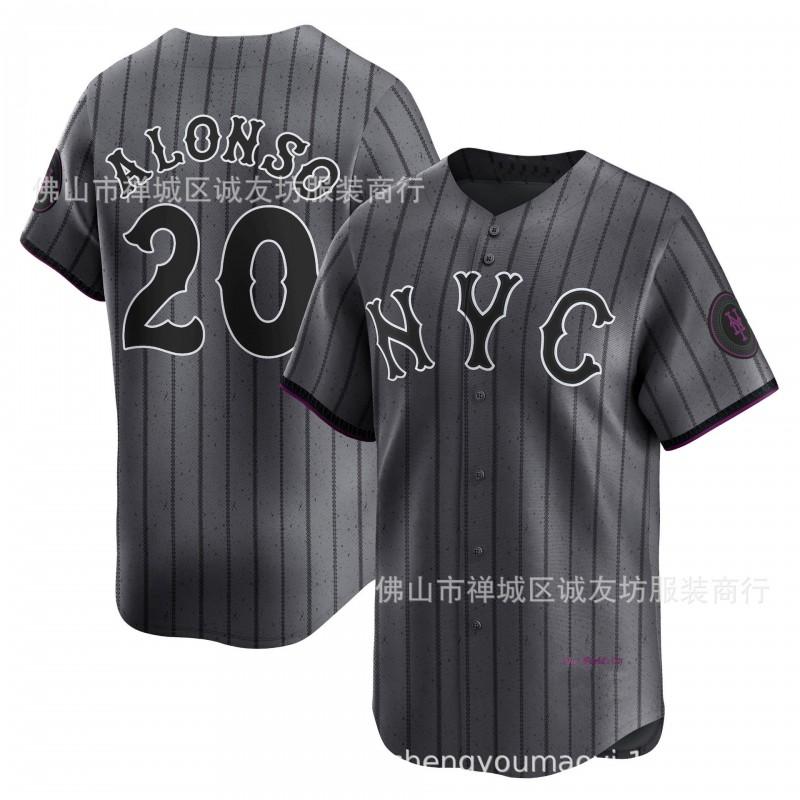 New York Mets 20 Camiseta de Béisbol Blanca Unisex Top Deportivo Ropa Deportiva