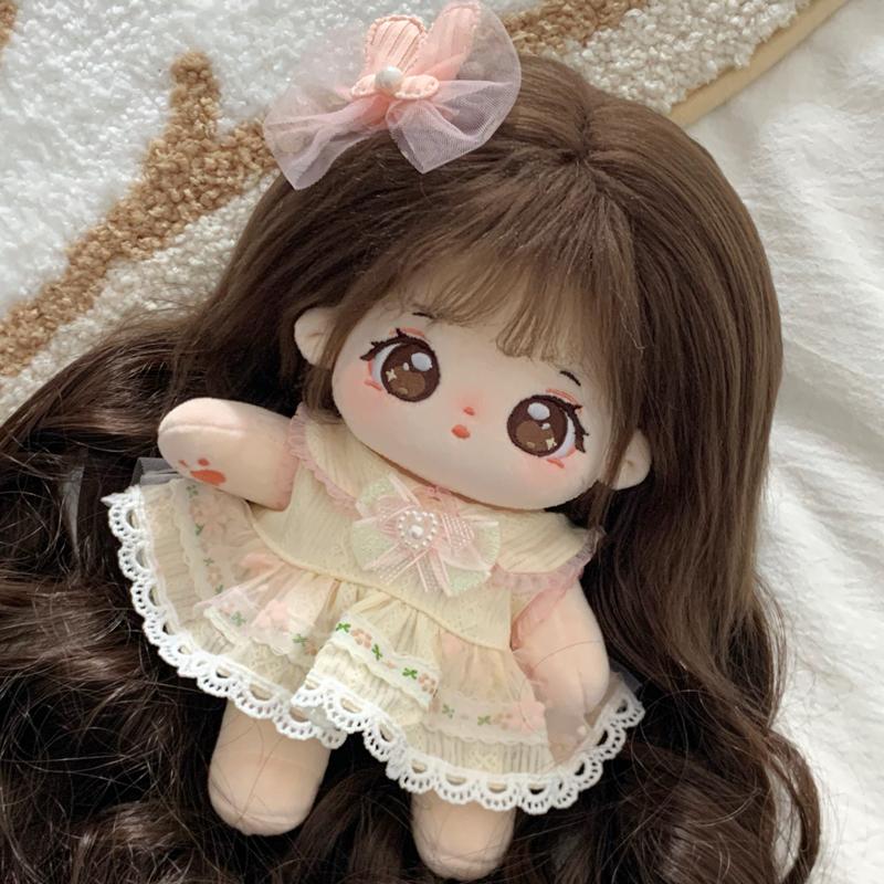20cm Cartoon Cute Cotton Doll Removable Clothes Accessories Plush Doll Toy Kpop Idol Kpop Plushies Figure Doll