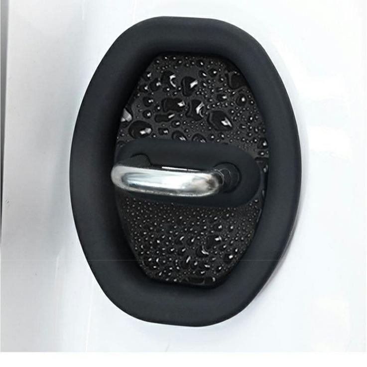 Car Door Latch Cover: Anti-Rust Silicone Protector - Universal Fit, Silent & Durable.