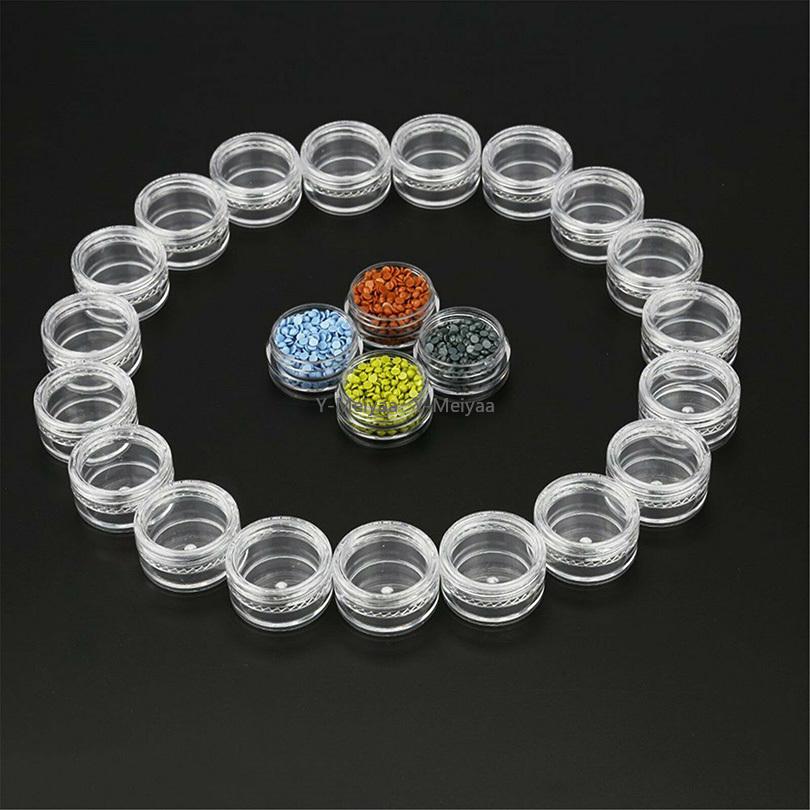 10-100pcs 3g Empty Plastic Cosmetic Makeup Jar Pots Transparent Sample Bottles Eyeshadow Face Cream Lip Balm Container