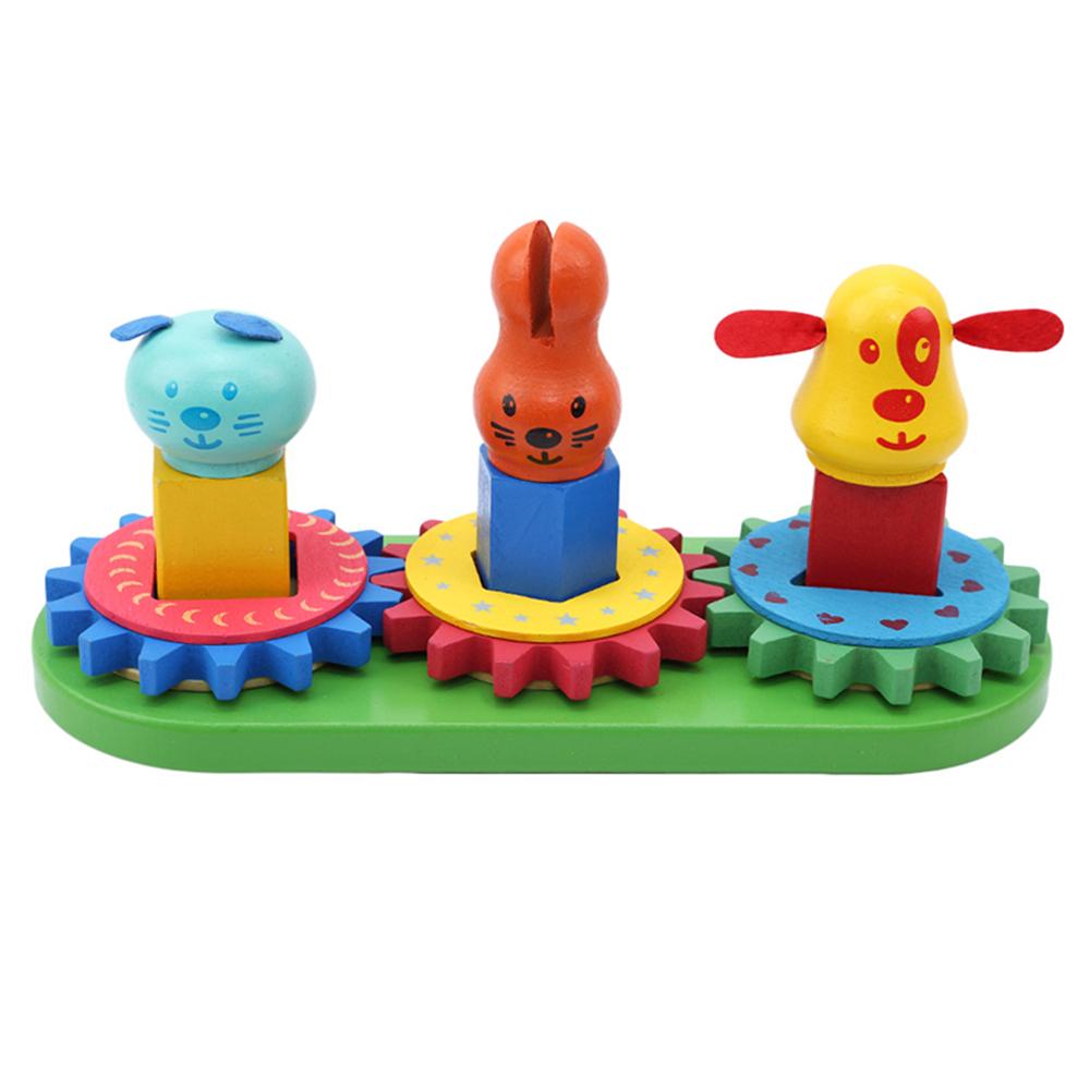 Gear Toys For Children Baby Cute Animal 3D Blocks Early Learning Education Toys Gifts Classic Toys