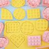 8pcs Waffle Cookie Molds Set - Classic Retro Biscuit Cutters & Confectionery Cookie Stamp Essential Baking Pastry Bakeware Tools