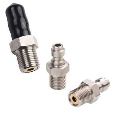 Hochwertiger Edelstahl 8mm M10x1 / 1/8NPT / 1/8BSPP Außengewinde-Verbinder für Werkzeug und Ausrüstung Ersatzteil