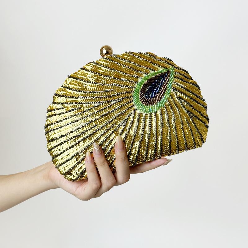 Retro Chinese Beaded Embroidery Clutch - Evening Handbag for Dinner Parties and Cheongsams