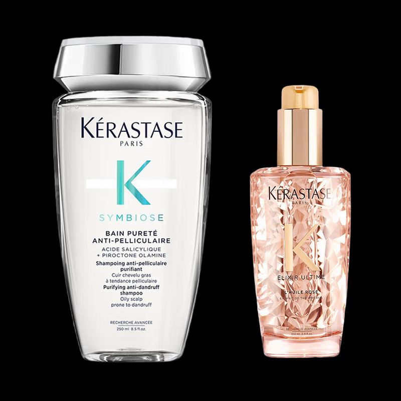 Kérastase Anti-Dandruff Shampoo & Rose Hair Oil Duo