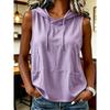 Women S Sleeveless Hooded Casual T Shirt Summer Top