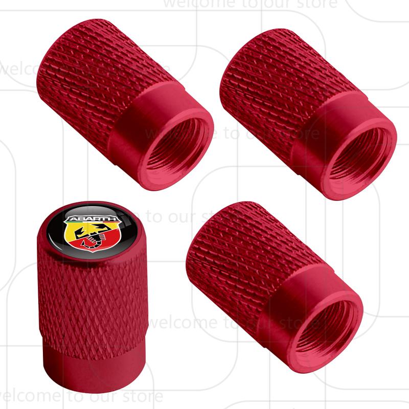

4Pcs Car Tire Valve Scorpion Emblem For Abarth 595 500 124 Spider Tipo Panda Bravo Aluminum Air Port Stem Cover Caps Dust Covers