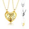 1 Paar Partnerkette Persönlichkeit Geometrisch Pinky Promise Haltung Mode Magnetisch Liebesherz Anhänger Halskette Schmuck Zubehör