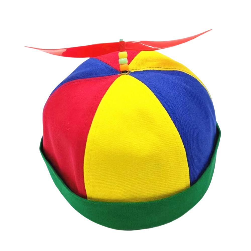 Lässige Regenbogen-Beanie Street-Hut Bambuslibelle Lustige Kappe Propeller für Helikopter Schirmlose Docker-Mütze Herren Damen blue