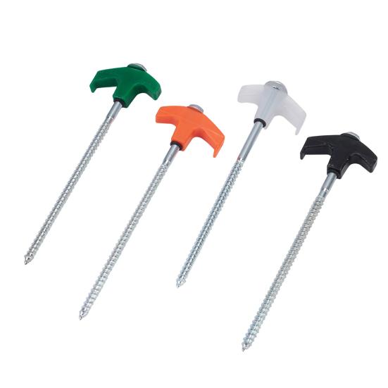 Screw-in Tent Stake Glow-in-the-dark Heavy Duty Outdoor Garden Yard Patio Lawn Camping Tarp Canopy Windproof Threaded Ground Spike Tent Peg
