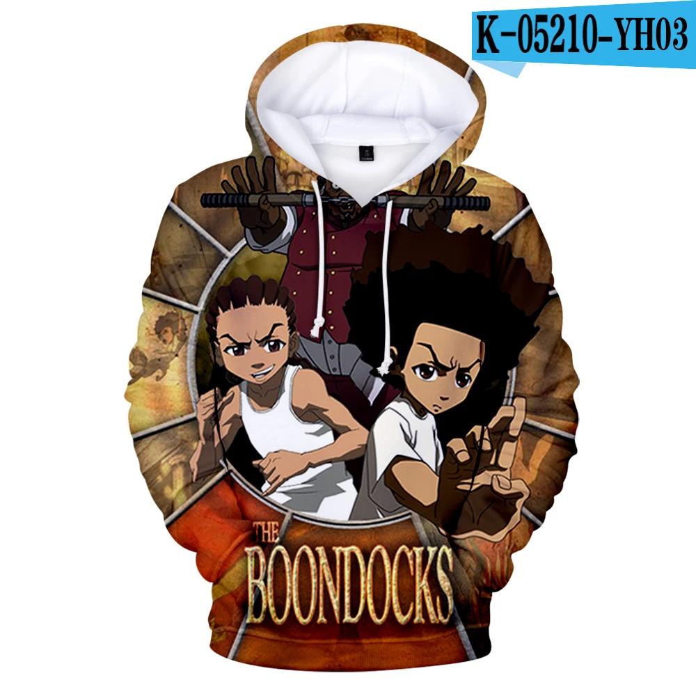 

The Boondocks Hoodies 3D Толстовка з довгим рукавом Чоловіча толстовка Жіночий повсякденний Harajuku Streetwear Унісекс Оверсайз Одяг 6XL