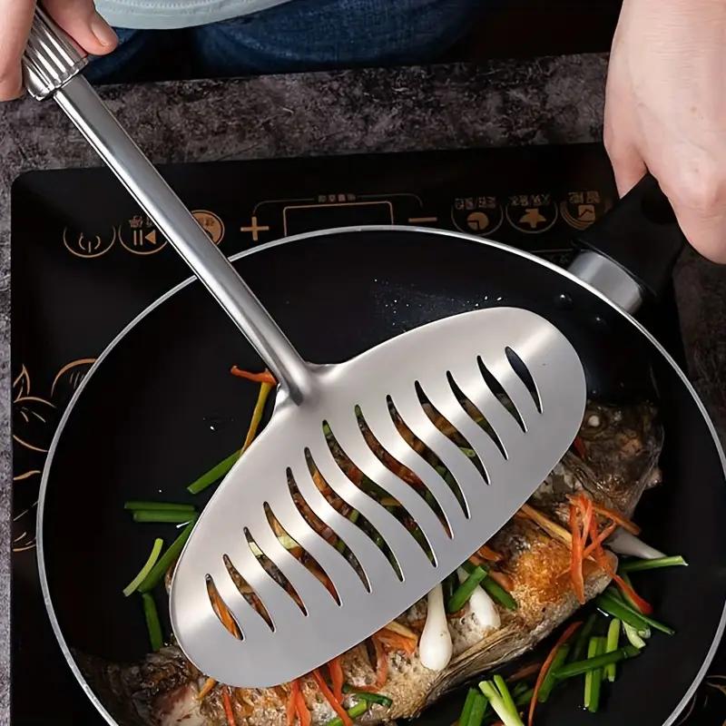 1PCS Stainless Steel Fish Steak Flip Shovel Frying Fish Flip Shovel