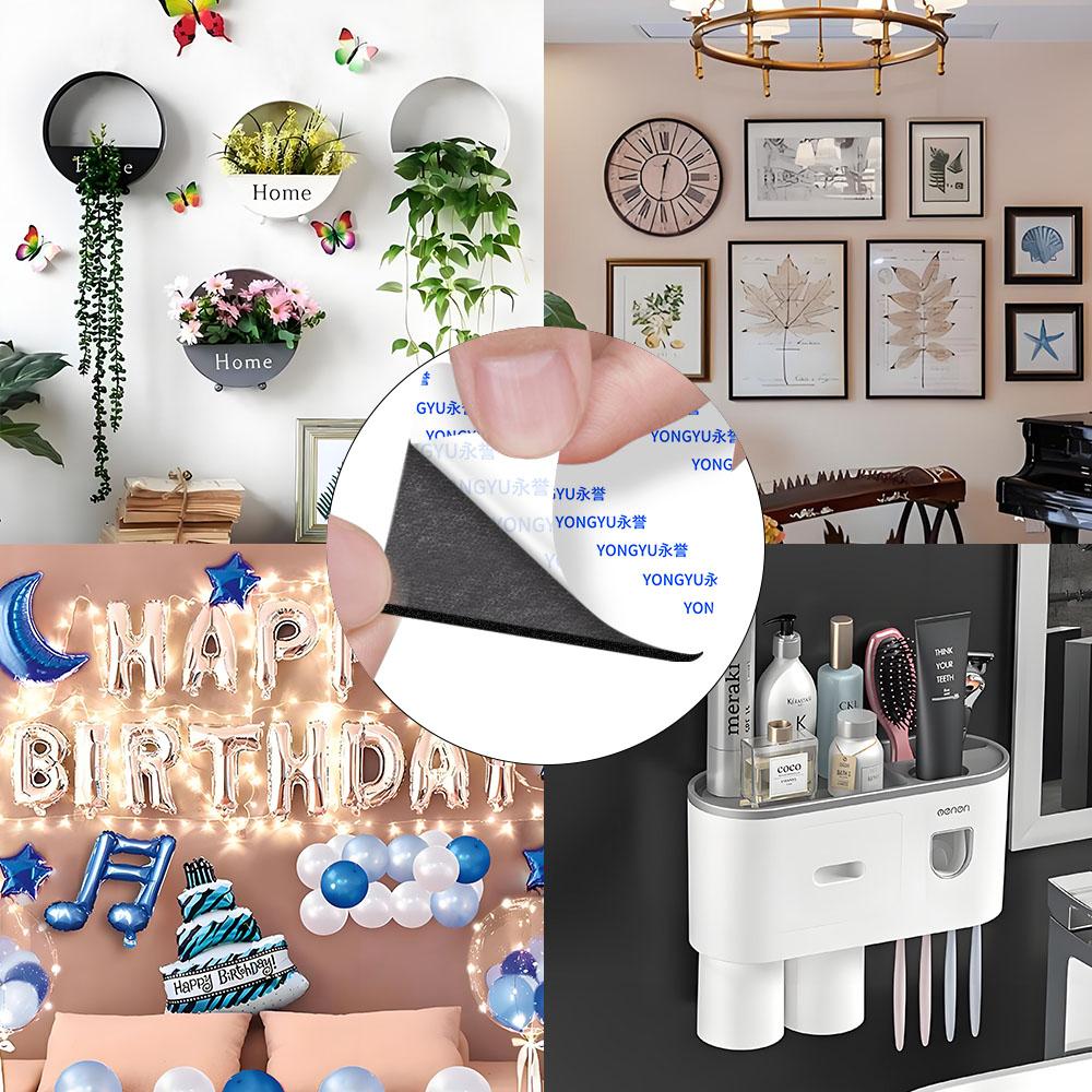 EVA Doppelseitiges Schaumstoffband Quadratisch Selbstklebendes Schaumstoffband Schwarz Starkes Klebeband Pads für DIY Kunsthandwerksbedarf