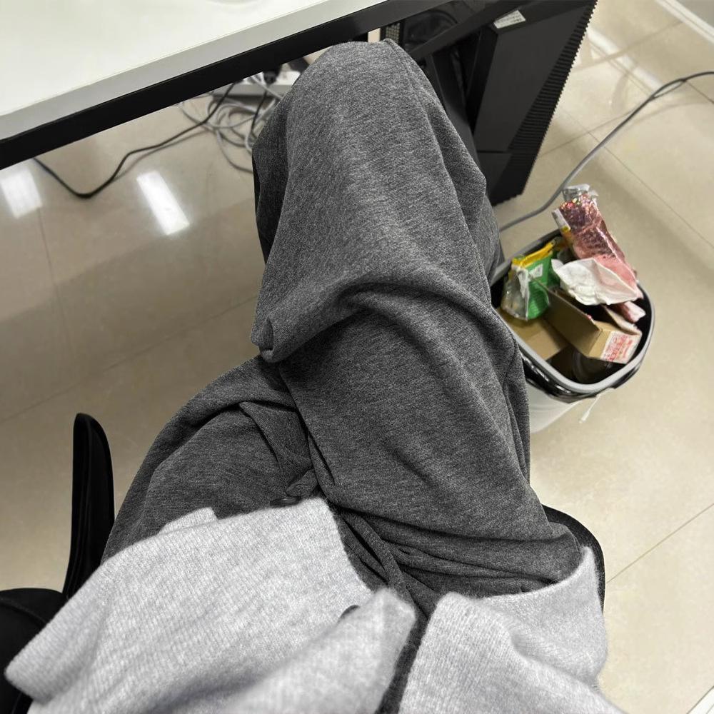 

Women s Gray High-Waisted Wide-Leg Pants - Autumn/Winter 2024, Petite Size, Loose Fit, Slimming, Straight-Leg Style Extra Large