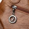 Fashion Vintage Leather Handbag Large Capacity Women's Crossbody Bag Middle-aged Women's Shoulder Bag for Daily Work Shopping and Socializing