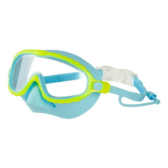 Kids Swim Goggles Anti-Leak Snork Face Guard with Nose Cover And Elastic Strap Anti-Fog UV Protection Swimming Goggles for Boys Girls Ages 3-15