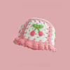 Korean Retro Stripe Handmade Crochet Bucket Hats Autumn and Winter Y2k  Fisherman's Cap Women Tassel Colored Wool Hats