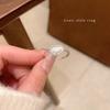 Korean Luxury Zircon Pearl Bow Ring - Vintage Niche Design, Women's Open Hand Jewelry