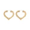 Gold Hip Hop Bamboo Hoop Earrings – Extra Large Exaggerated Circle Studs