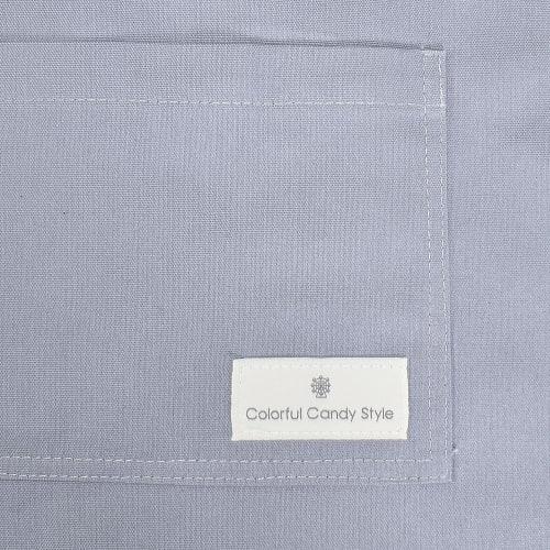 Colorful Candy Style Back Cross Children's Apron (100-120cm) in Solid Color or Grayish Blue, Boys', Easy-to-Put-On, Includes Triangle Scarf Set (N7909