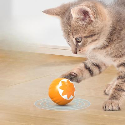 Pumpkin Type Cute Cat Electric Toy Artifact Self-stimulating Bite-resistant Relieving Boredom Gravity Automatic Rolling