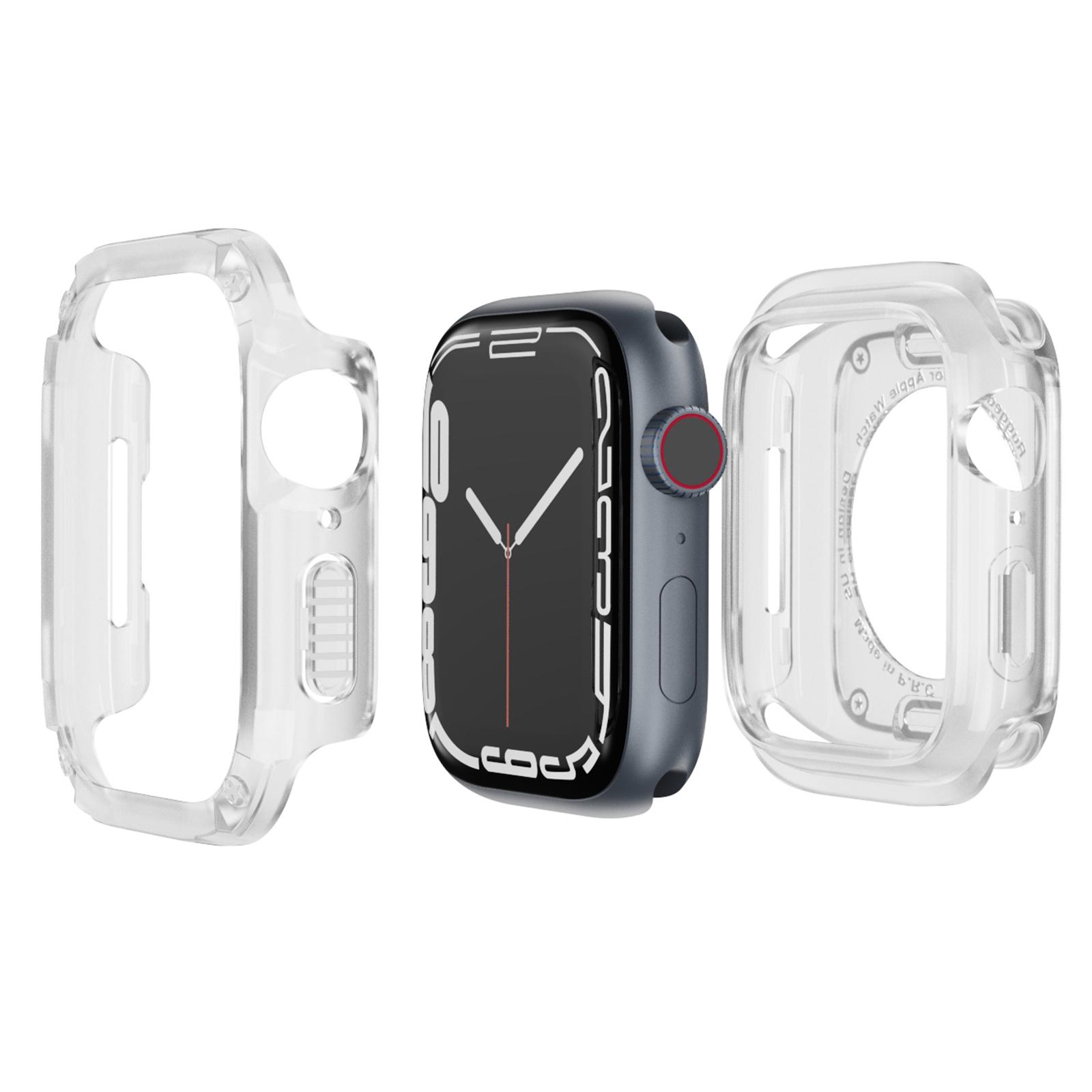 

Watch Case Set for Apple Watch Series 9 8 7 45mm/SE3/SE2/SE1/ 6/5/4 44mm Hard PC+TPU Watch Frame Cover Combo D