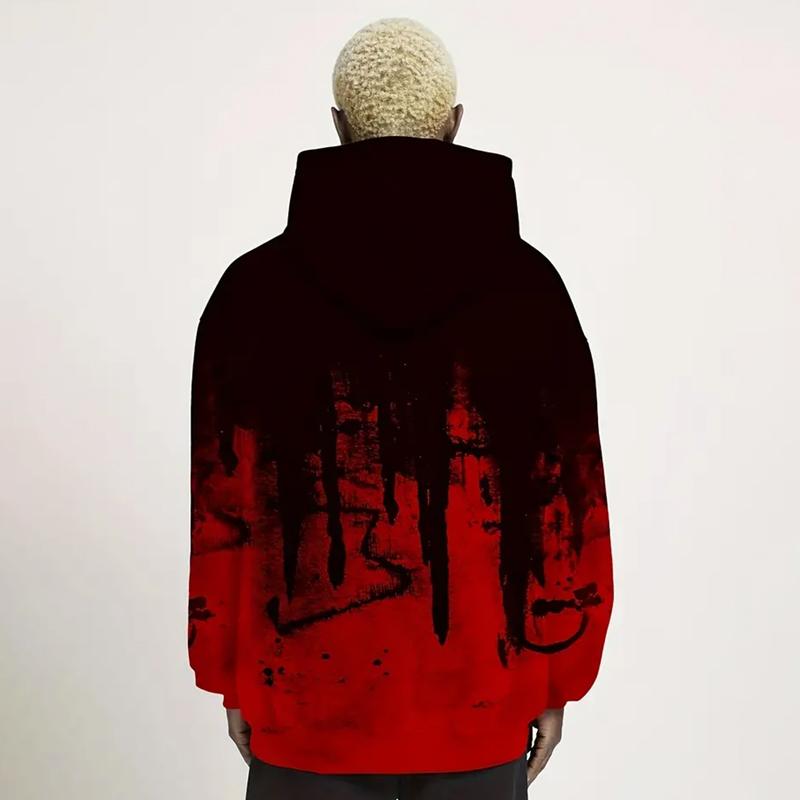 Pánské oblečení Neformální mikina s dlouhým rukávem 3D digitální potisk Pánská mikina s kapucí Outdoor Sportovní mikiny s kapucí