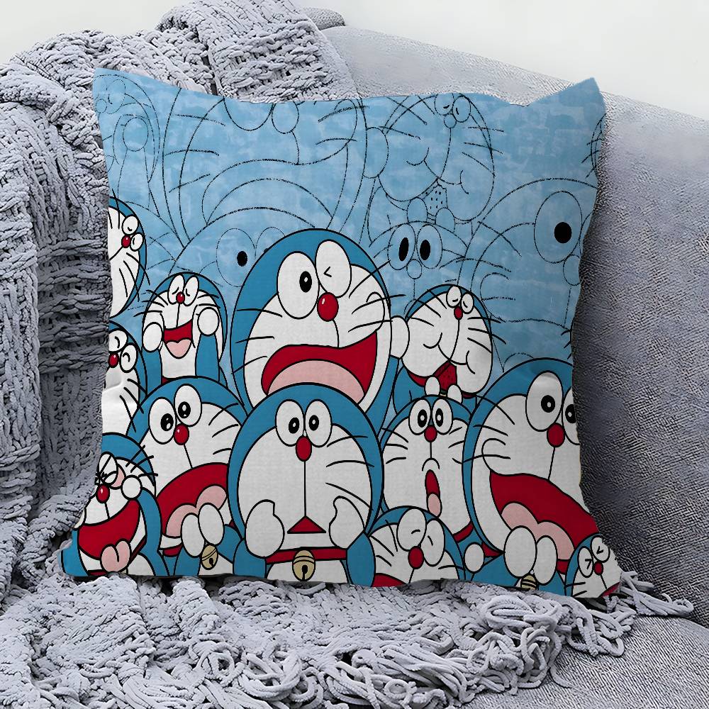 Funny DDoraemon Cartoon Personalized Pillow Cover Kids Bedroom Wild Party Decor Pillowcase kid Birthday shower Gift