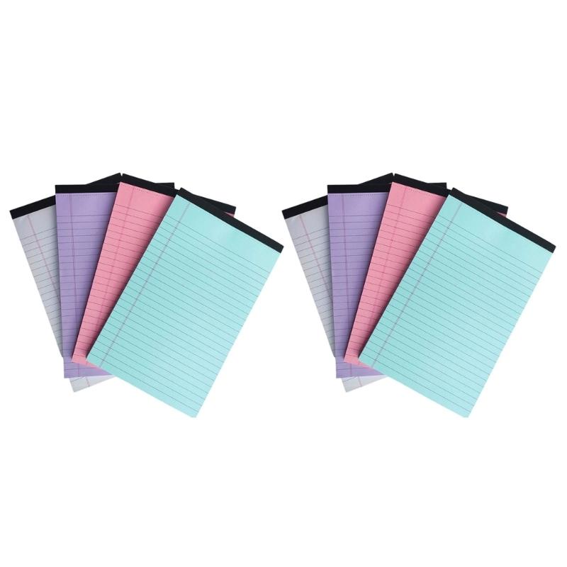 8 Pcs A4 Writing Paper Note Pads Scratch Pads Memos Pad Tearable Legal Pad Lined Paper Pads for Home Office School