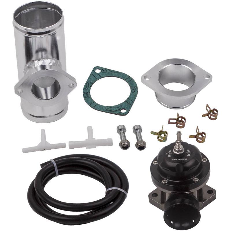 Universal Type-RS Turbo Blow off Valve Adjustable with 2.5" Aluminum Flange Pipe Adapter