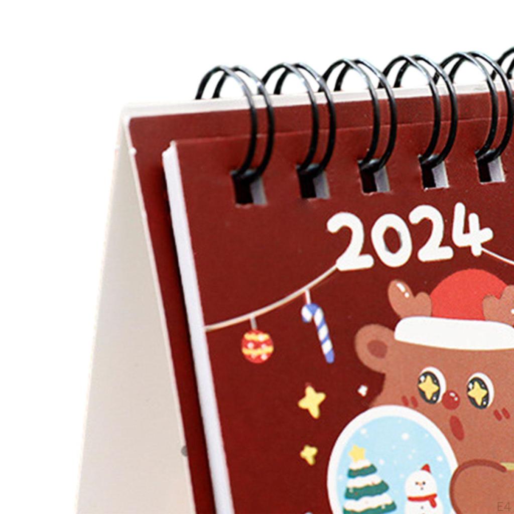 Standing Desk Calendar, Twin Wire Binding Calendar for Home, Desktop Ornaments