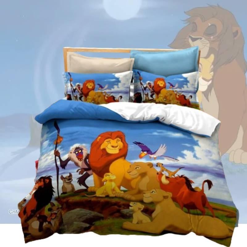 High-definition Digital Print 3-piece Bed Sheet Set For Queen Size Bed Modern Simple Style