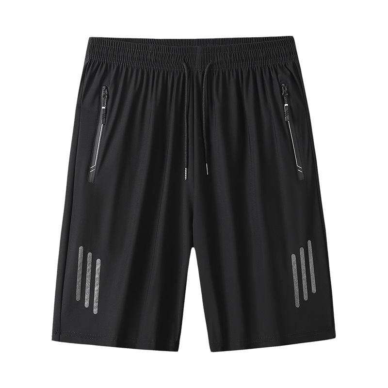 Men's Plus Size Quick-Dry Ice Silk Sports Shorts - Breathable, High Elastic Outdoor Casual Pants