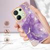 For Xiaomi Redmi Note 13 4G TPU Case with IMD Marble Pattern Electroplated Back Cover