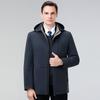 2024 Men's High-End Autumn Winter Hooded Down Jacket - Windproof, Warm, Casual Top for Middle-Aged