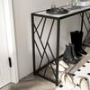 Console Table, Industrial Sofa Table with Metal Frame for Living Room, Hallway, 120 cm, Grey