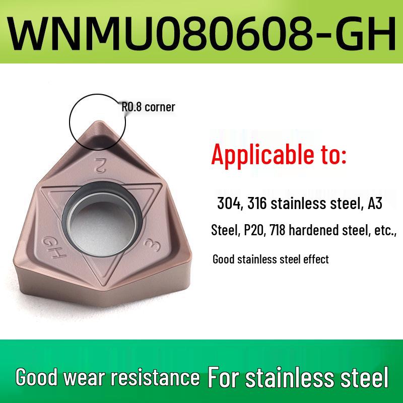 90° Double-Sided Hexagonal WNMU080608 Cutting Inserts for Cross-Border Fast Feed Milling Cutter