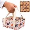 9 Pouches Egg Collecting Basket Padded Dividers Egg Gathering Basket for Chicken Duck Goose