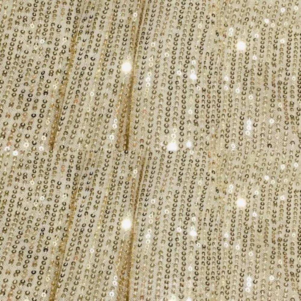 

DIY 3mm Shinny Fabric Mesh Sequins Sewing Material Wedding Dresses Elastic Apparel Clothing Tablecloths Headwear Ornaments
